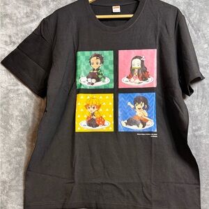 Kids Cartoon Character T-Shirt - Black with Colorful Panels